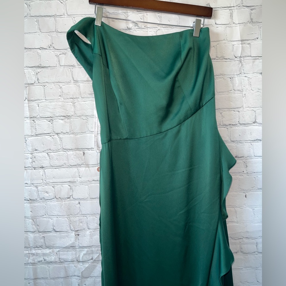 Celebrate DB Studio dark green long ruffled dress size 16 - Picture 5 of 13